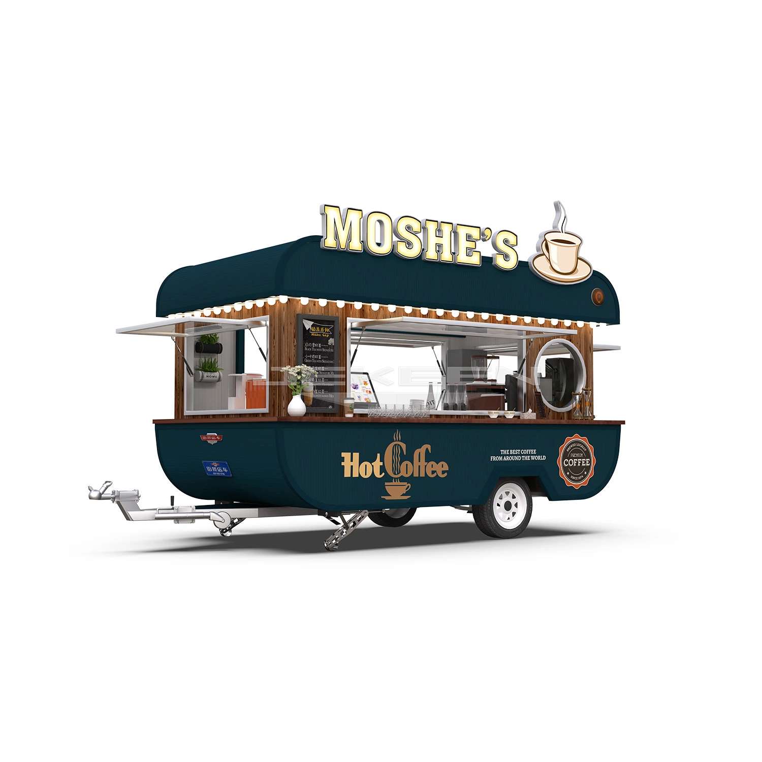 Jekeen Food Truck Cart CE Approved Environmental Mobile Business Trucks for Sale-Moshe