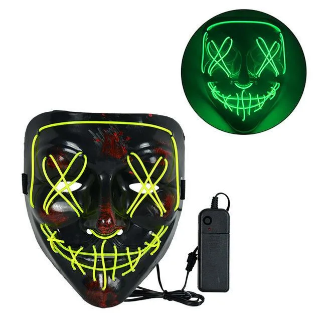 Halloween Dekoration LED Geisterparty Masken Halloween Leuchten LED Gesichtsmaske