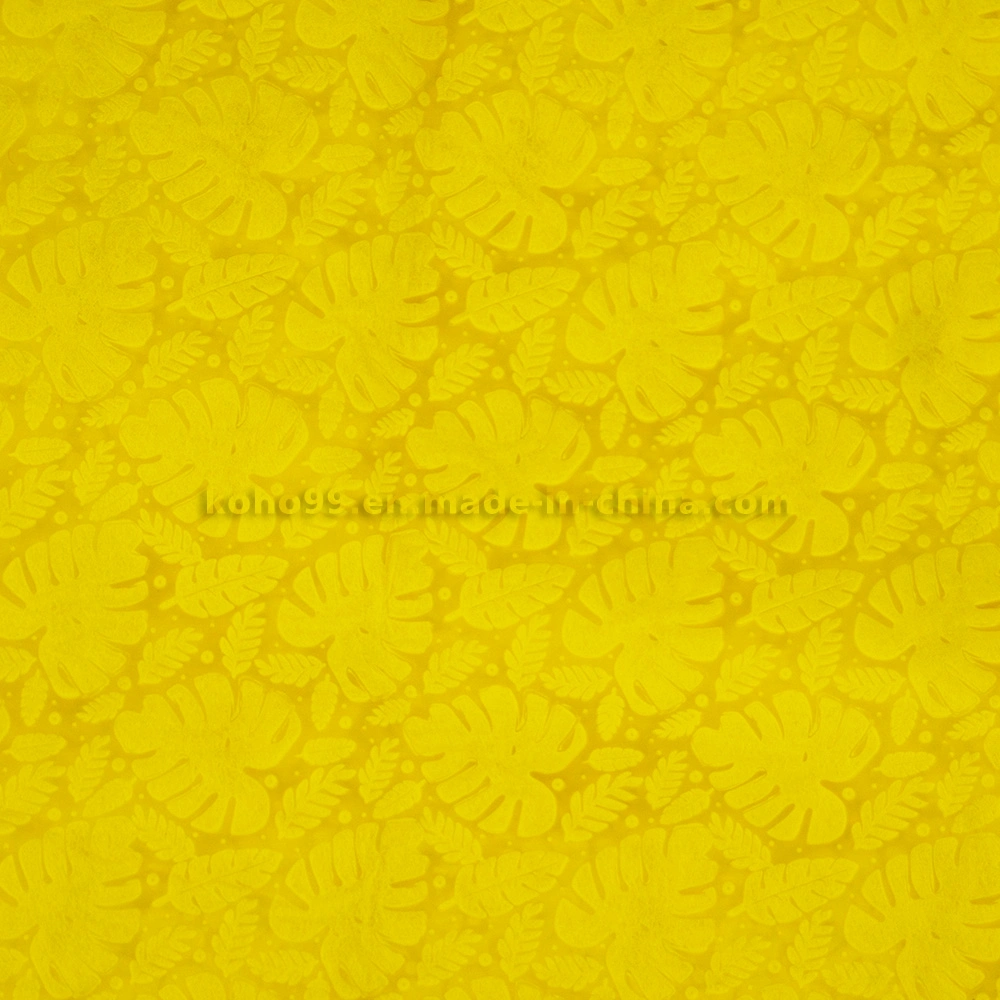 Golden Yellow Leaf Non Woven Emboss Material for Bags