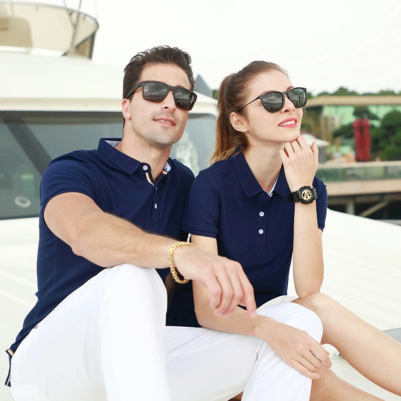 New Design Men's Clothes Short Sleeved 95% Cotton T-Shirt Casual Lapel Polo Shirt