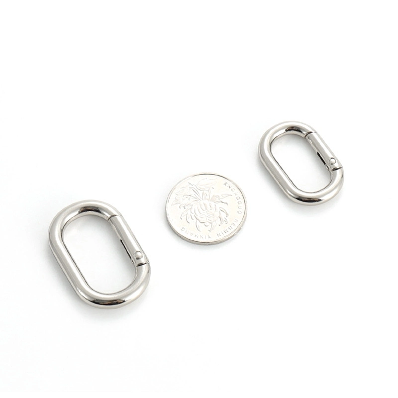 Zinc Alloy Egg Buckle, Oval Dog Buckle, Metal Denier Spring Buckle, Open Spring Ring Bag Button Hardware Accessories