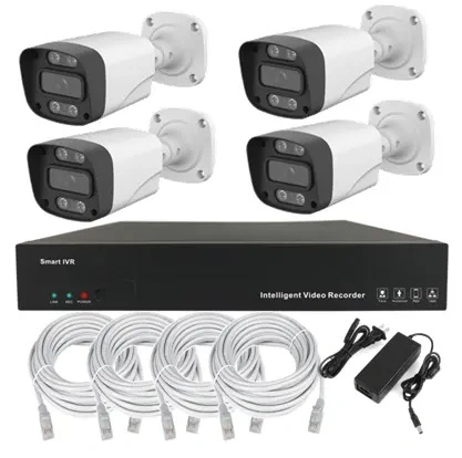 Factory Price 4CH 4MP Poe NVR Kit IP Camera Alarm Security Camera System