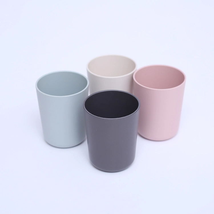 Wholesale Reusable Biodegradable Coffee Cup Wheat Straw Plastic Cup Set for Picnic