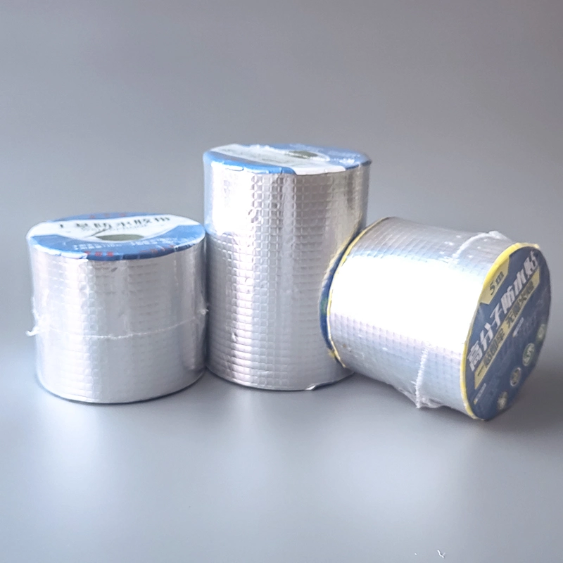 5m Self Adhesive Rubber Waterproof Membrane Price Aluminum Foil Butyl Rubber Waterproof Tape for Roof Repair