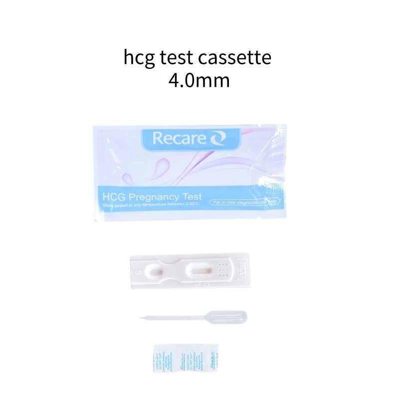 China Proveedor Kit de primeros Self-Testing Cheque bebé de alta precisión de casete de prueba de embarazo HCG