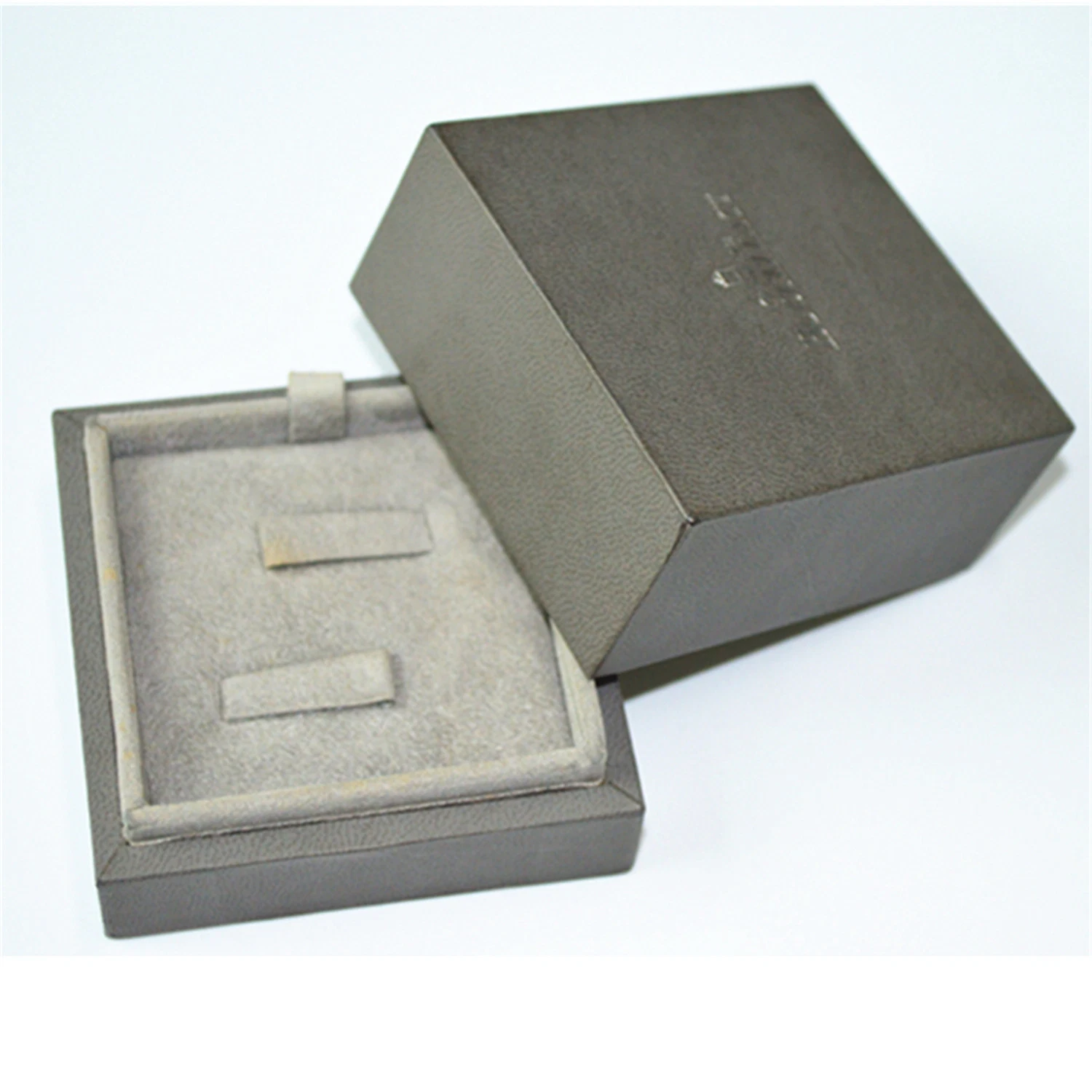 Factory Made Durable MDF Paper Silver Stamping Logo Customize Jewelry Ring Box