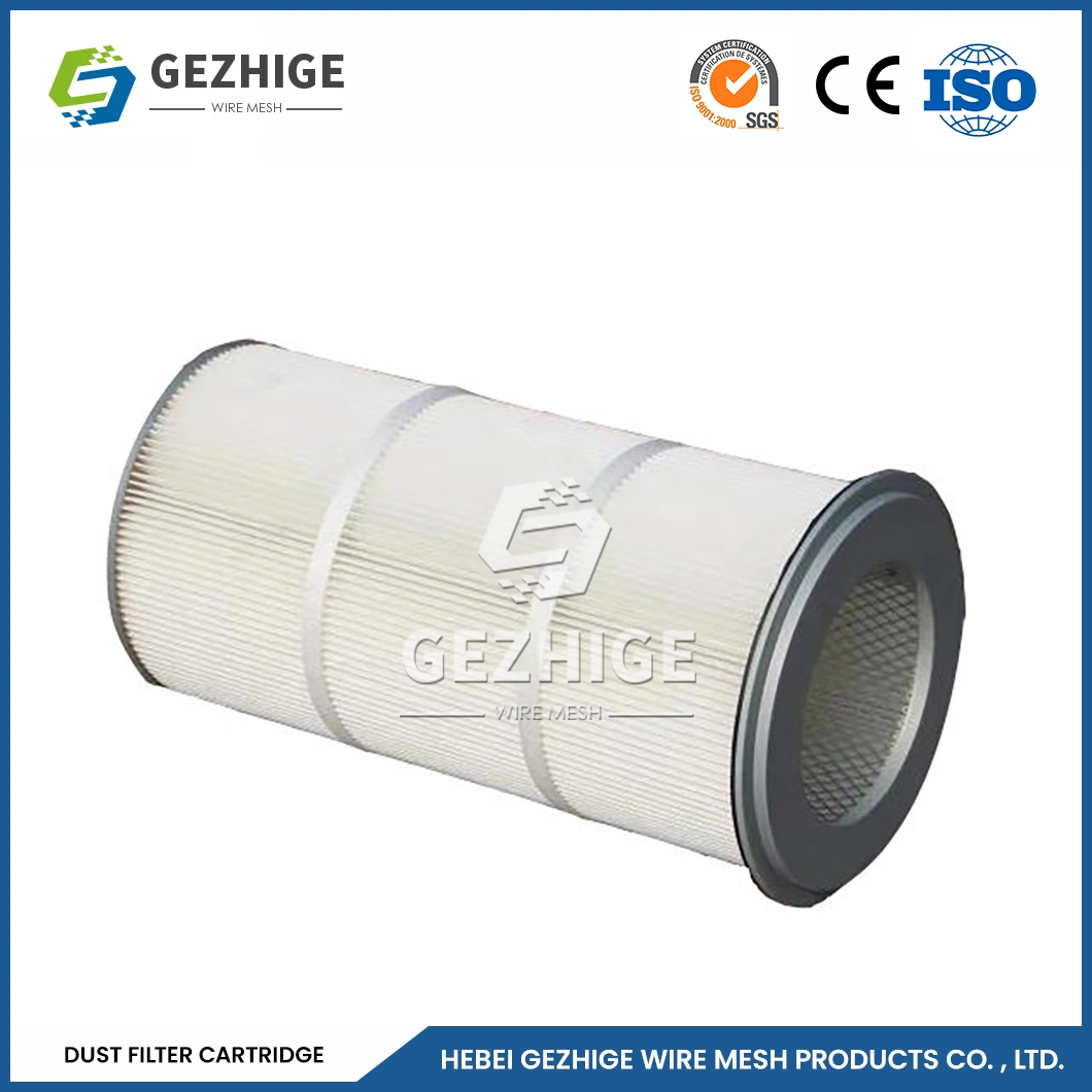 Gezhige Electromagnetic Water Treatment Cartridge Suppliers 1um 2um Filtration Film Coated Dust Filter China Glass Fiber Dust Collector Filter