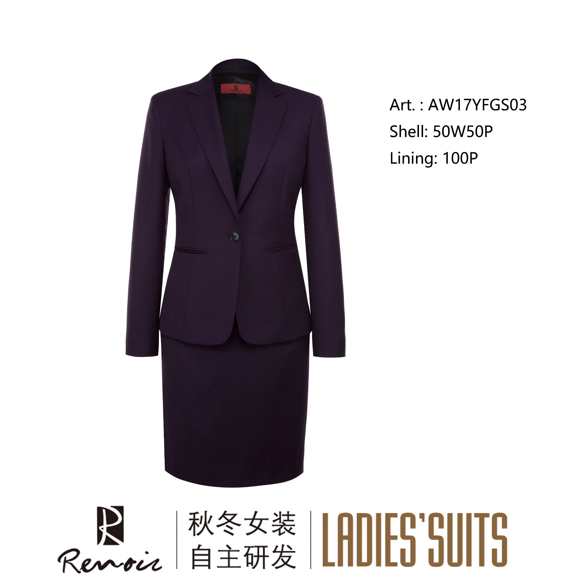 OEM 2 Piece Notch Lapel Women's Business Suit
