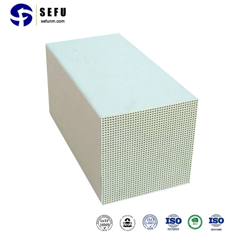 Sefu China Proveedor de cerámica de porcelana de aluminio de nido de abeja de almacenamiento de calor Alto Cerámica Industrial de almacenamiento de calor de nido de abeja panal regenerador de cerámica de sustrato