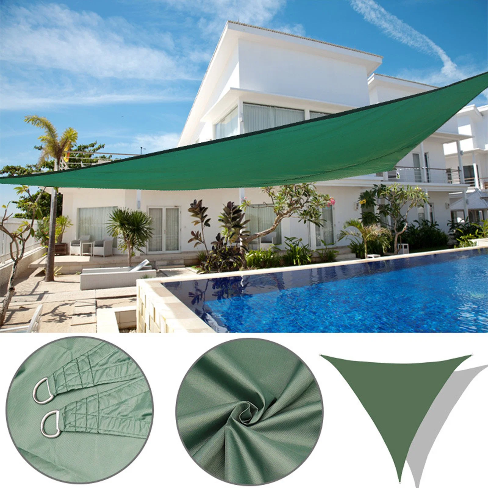 Waterproof HDPE Sun Shade Canopy Awning Fabric Cloth 95%UV Block Commercial Grade for Privacy Backyard Carport Playground -We Make Custom Size&Colour