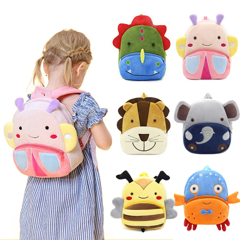3D Cartoon Plush Kindergarten Schoolbag Animal Children School Bags
