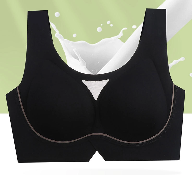 Latex Bra Vest Women's Fixed Cup Ice Silk Underwear