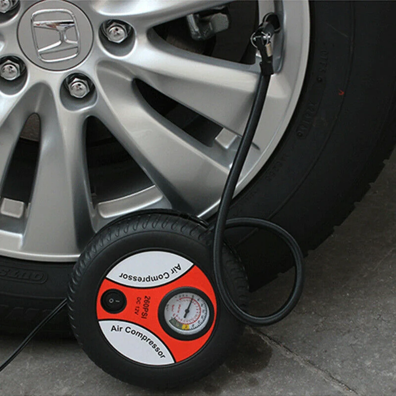 Reifenaufblasgerät Digital DC12V Luft Auto Reifenpumpe Tragbarer Luftkompressor für Auto, Bälle, Fahrrad, Schwimmringe Spielzeug, Aufblasbare Betten (48280015)