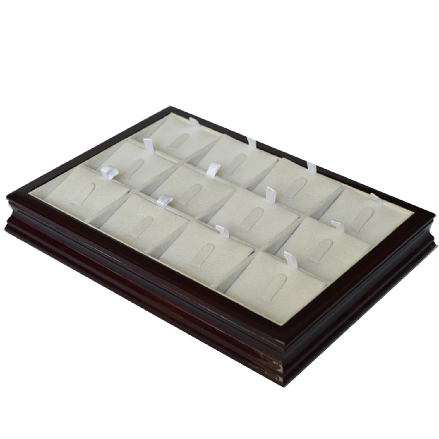 Factory Custom High Quality Glossy Finish Wooden Jewelry Tray Jewellery Display