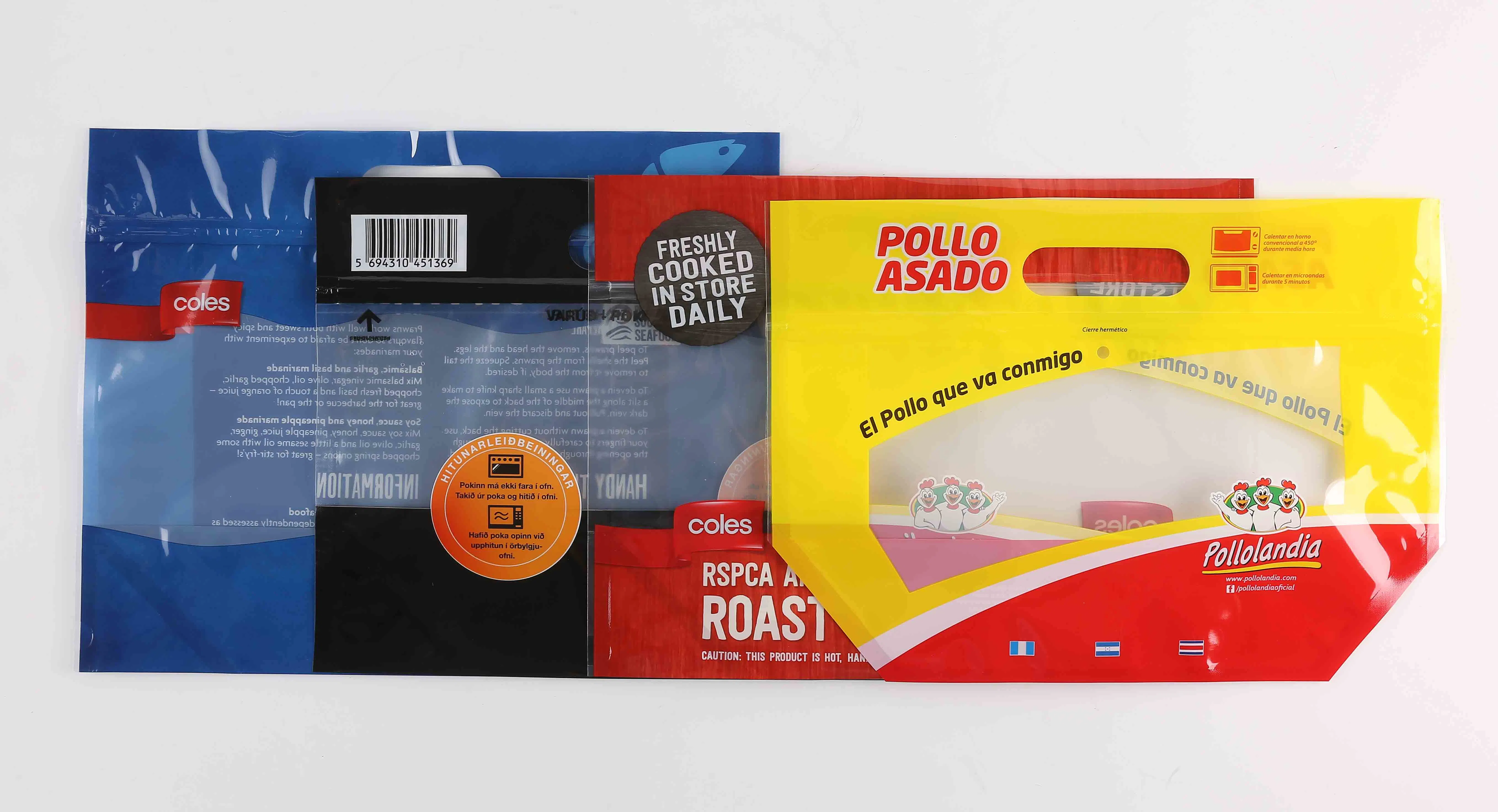 Plastic Stand up Microwave Roasted Hot Chicken Bags