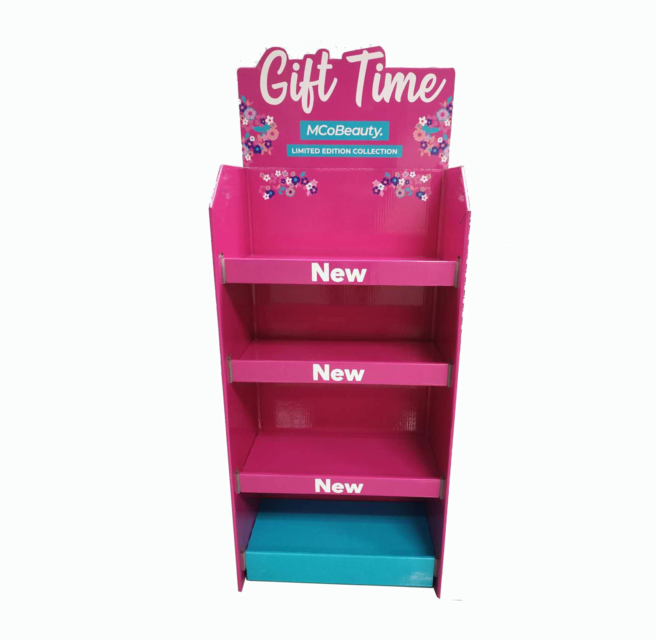 Festival Gift Cardboard Floor Display Rack for Advertising and Promotion and Display