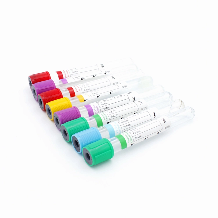 Disposable Medical Test Pet Glass Plain/Procoagulation/Gel& Clot Activator/ Glucose/PT/Heparin/EDTA K2 K3/ESR Vacuum Blood Collection Tube