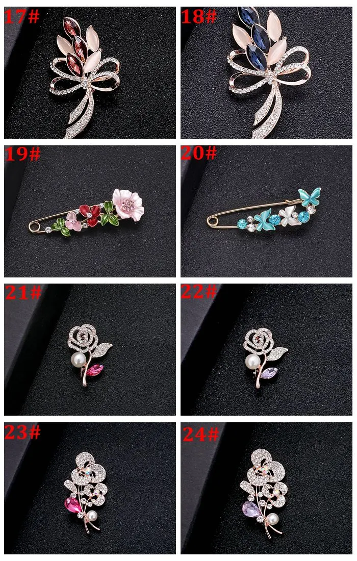 Mulheres flor grande Brooches Lady rhinestone Pearl Corsage brooch Girl Jóias de luxo moderno melhor Gift Pins Acessórios de jóias