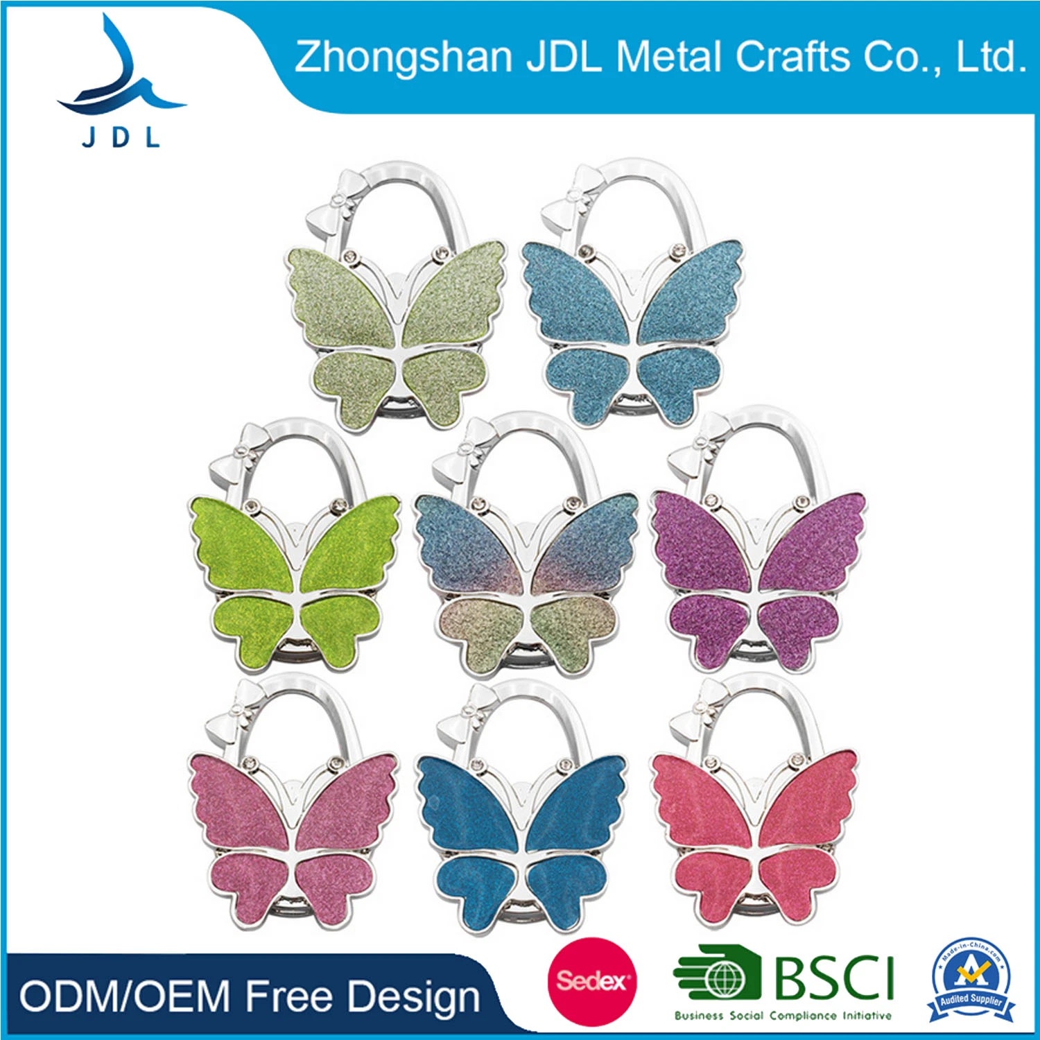 Manufacture Customized Fashion Hanger Closet Organize Metal Craft Purse Hook Bag Accessories