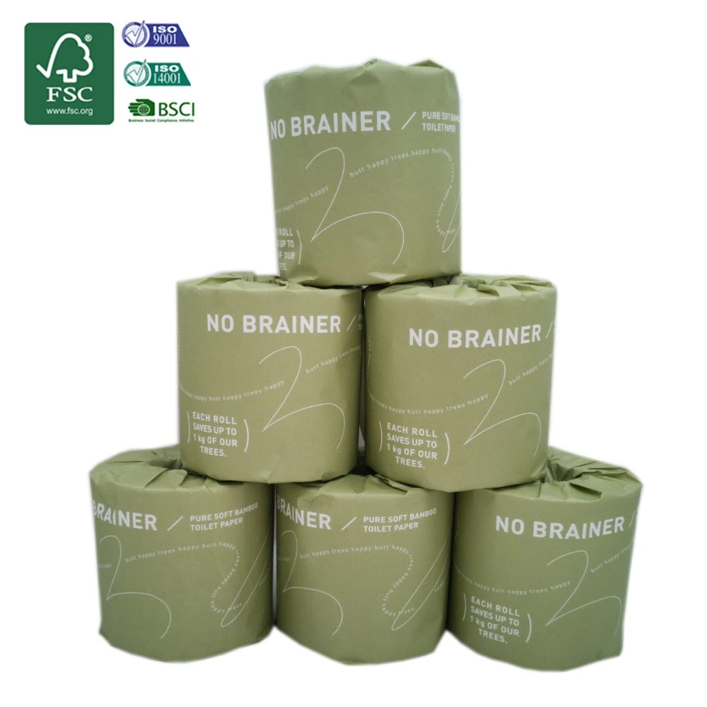 Bamboo Pulp 3ply Einweg 300 Blatt 100% Virgin Bamboo Toilette Tissue-Papier