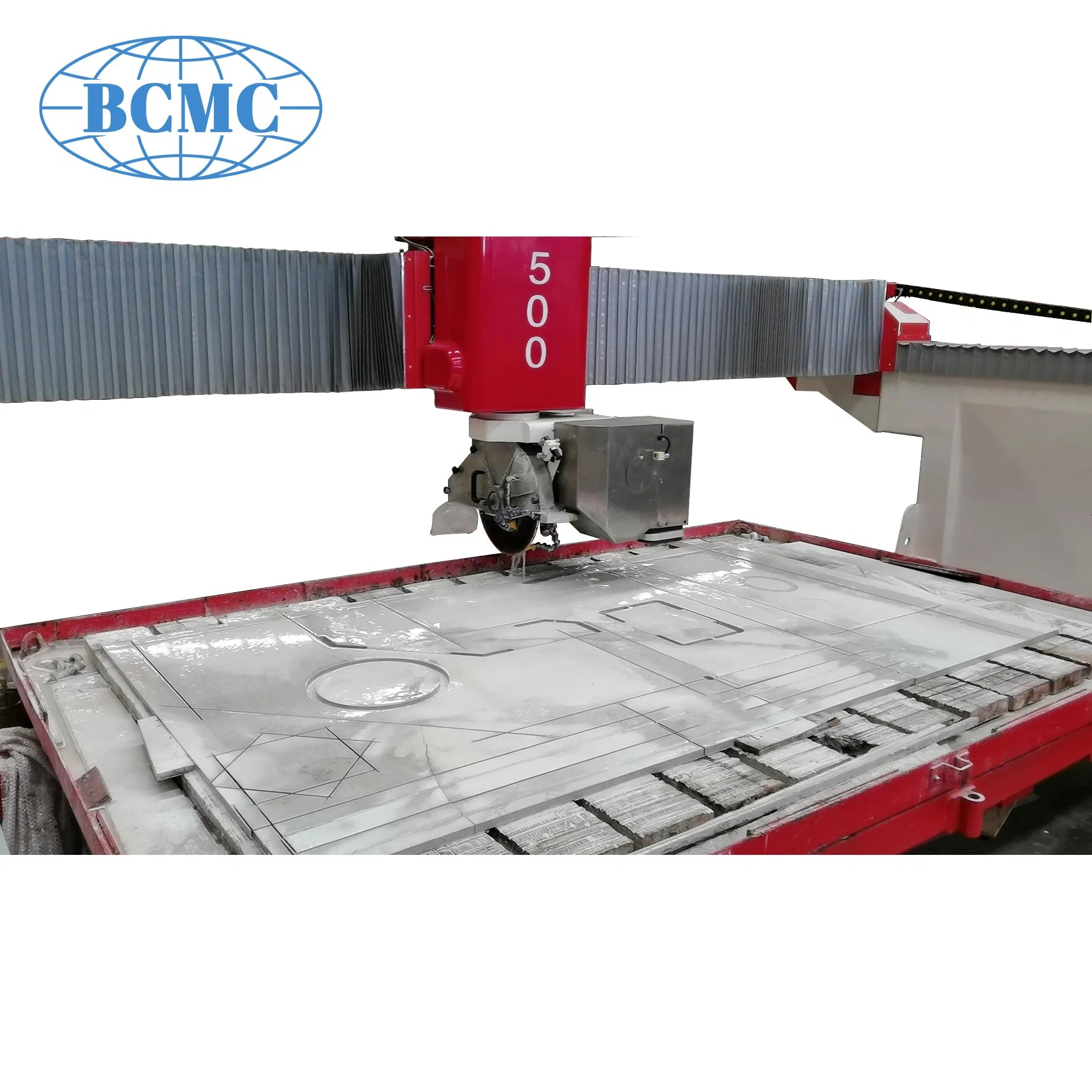 Bcmc 5 Axis Ponte de CNC viu pela Itália de Pedra Sistema Sec mármore automática máquina de corte