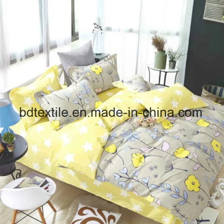 100% Polyester Disperse Printing Microfiber Bed Sheet 235cm Width 90GSM for Bedding Fabric