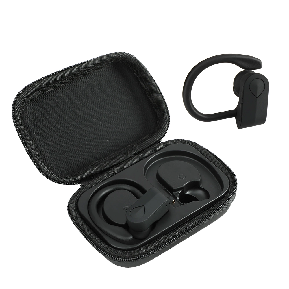 Promotion Gifts with EVA Case Ergonomics Design Workout Headset Stereo Headphones Hanging Ear Hook Wireless Sports Earphones