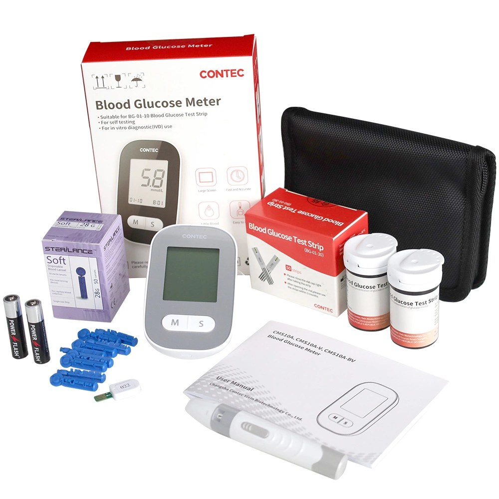 Contec Cms10A Self-Monitoring Digital Blood Sugar Monitor глюкометр глюкометр медицинский Измеритель уровня глюкозы