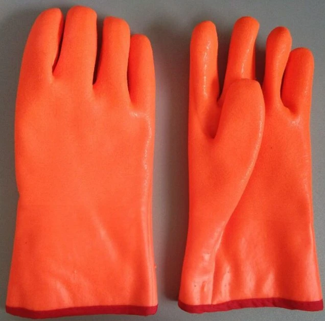 Long 35cm Winter PVC Safety Working Cold Resistant Gloves High Visible Protective Gloves Hi Vis Anti Cold Gloves