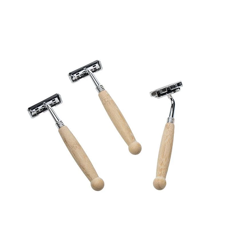 Customized Optional Blade Razor Disposable Bamboo Handle Hotel Razor Eco Friendly Shaving