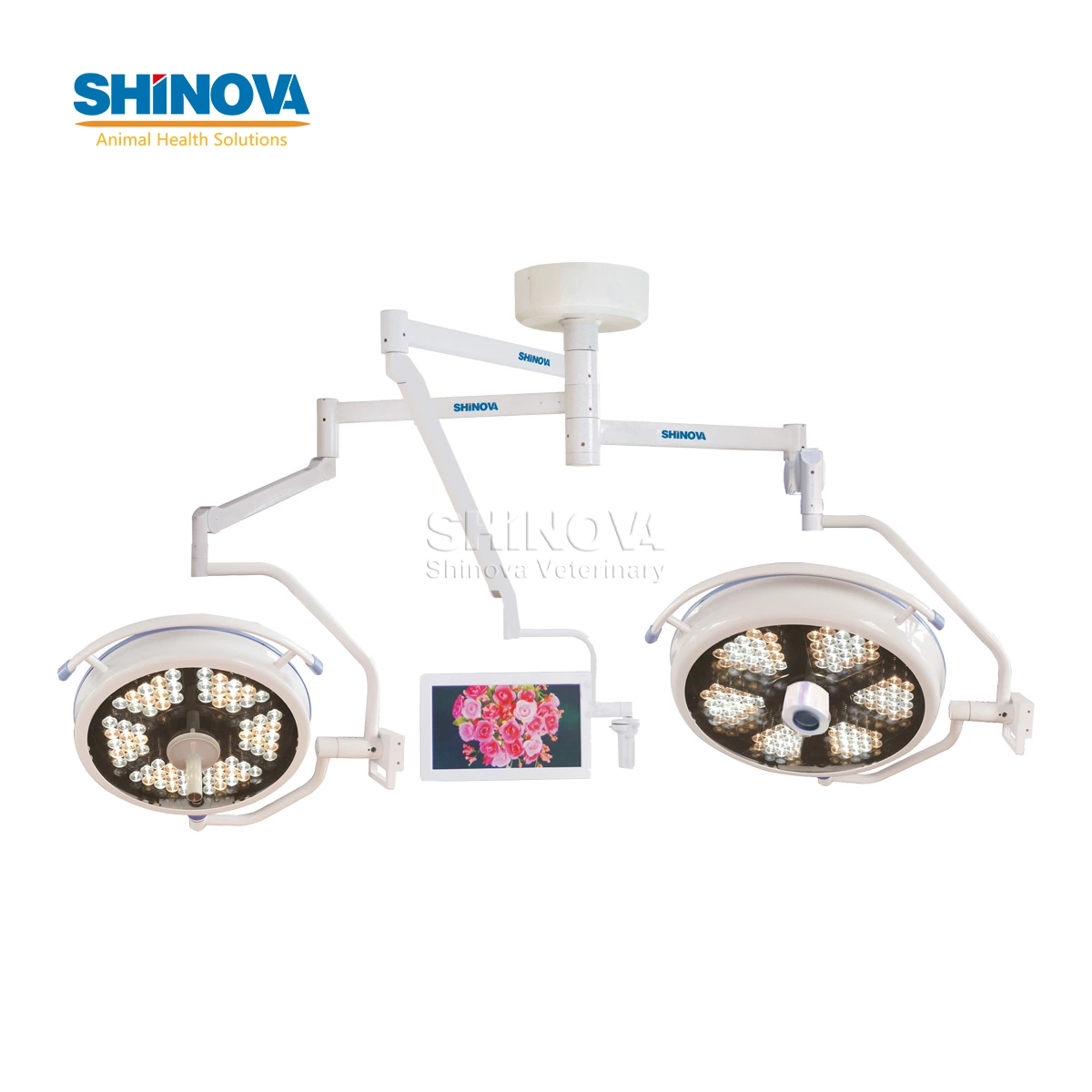 Factory Price Medical LED Operation Light Shadowless Lamp Double Head Surgical Operating Lamp with TV