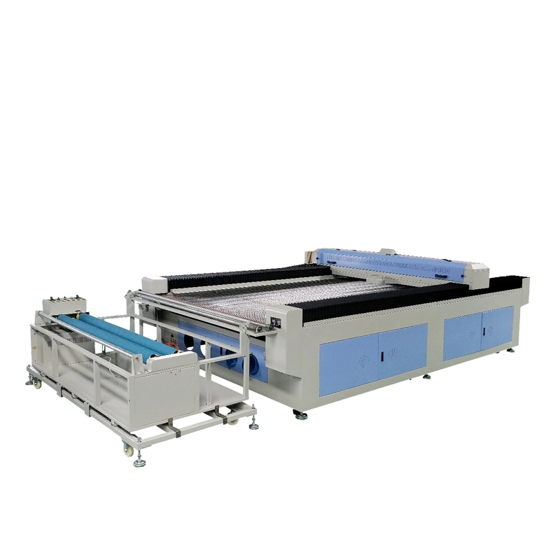 Auto Feeding CCD Camera Computerized Embroidery Textile Leather Wool Felt Cotton Home Fabric Laser Cutting Machine