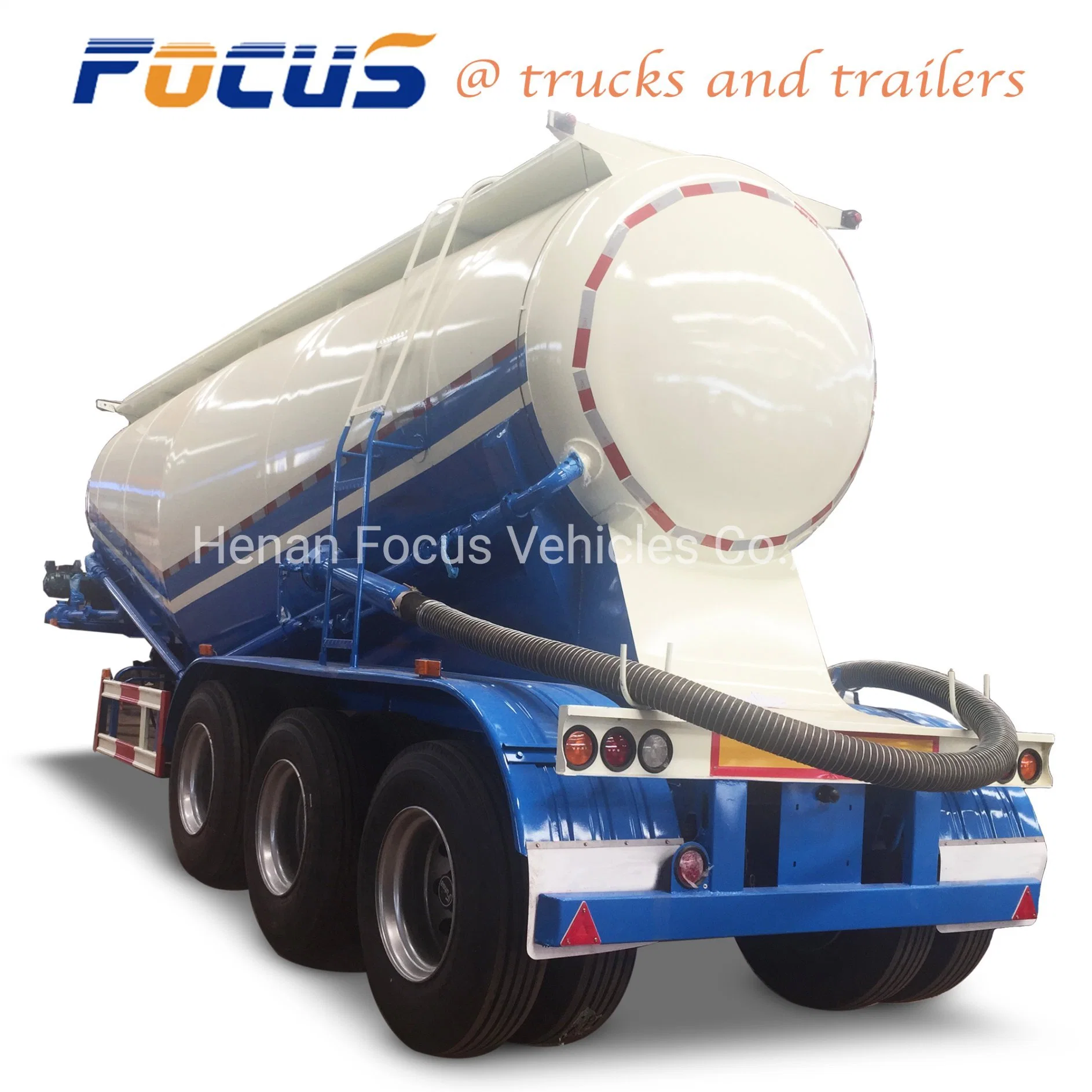 40cbm Double Tire V Shape Powder Cement Tank Semi-Trailer for Sale