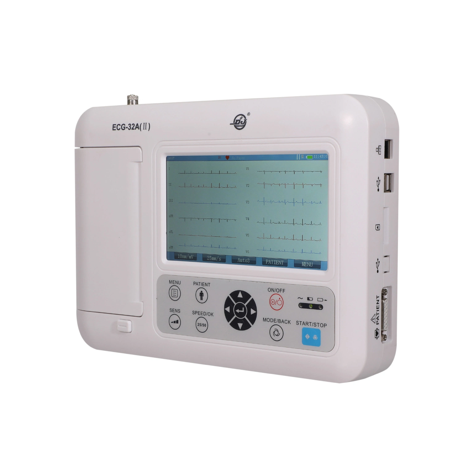 Dispositivo portátil de ECG de 3 canais com EKG