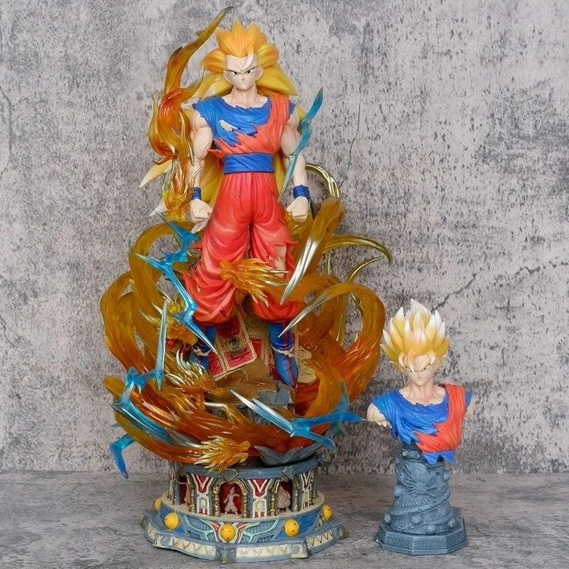 Factory Supply Gk Fight 3th Super Saiyan Son Goku Dragon Ball Z Wholesale/Supplier Japanese Anime Statue Figure Toy