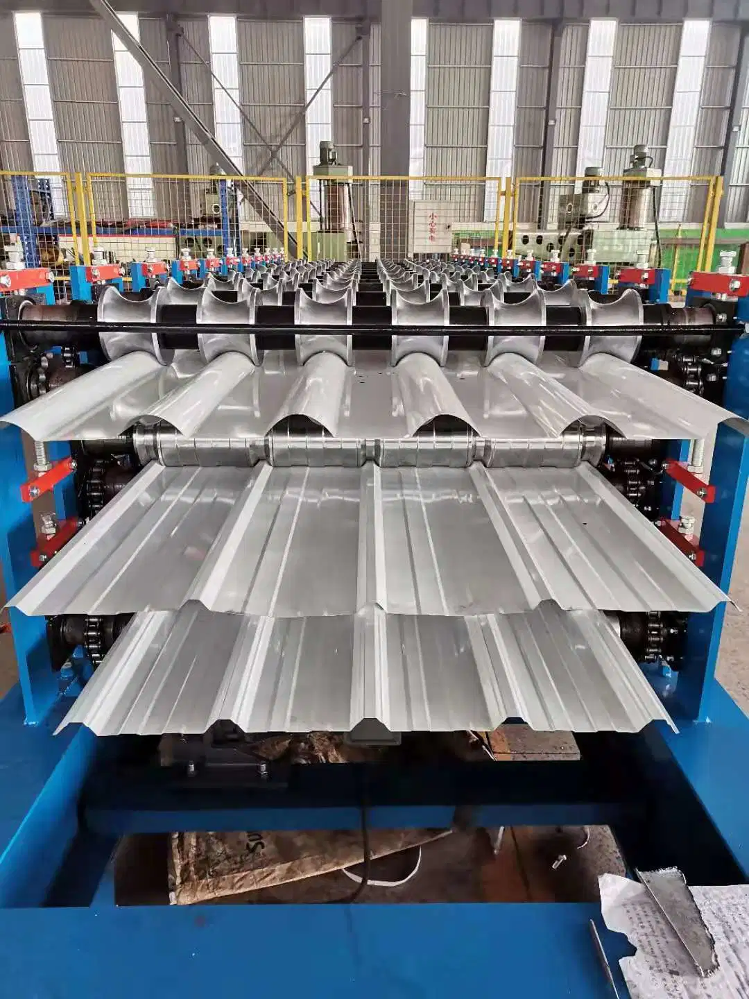 Roll Forming Ibr Corrugated Glazed Tile Three Layer Roofing Sheet Making Machine Tr5 Sheet Making Machine for Roofing Trapezoidal Aluminum Machine