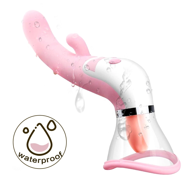 Sucking Nipple Pussy AV Wand Massager Vibrator Silicone Tongue Licking Vibrator for Women Sex Toys