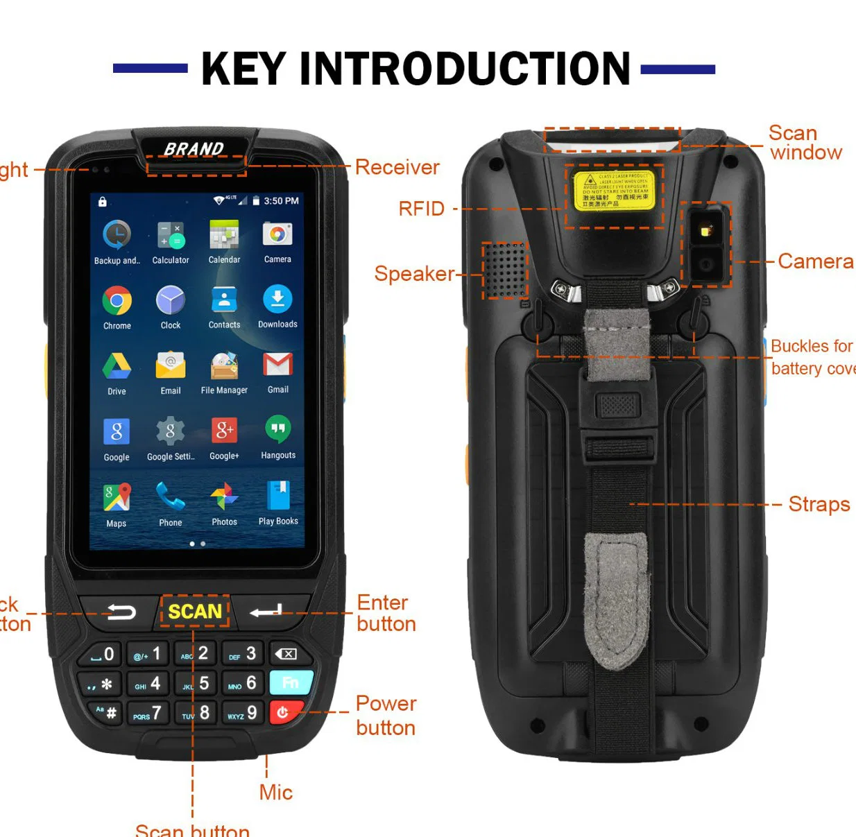 Logistic Courier Inventory Warehouse 4G 3G WiFi Rugged Handheld Terminal 1d 2D Handheld Terminal PDA