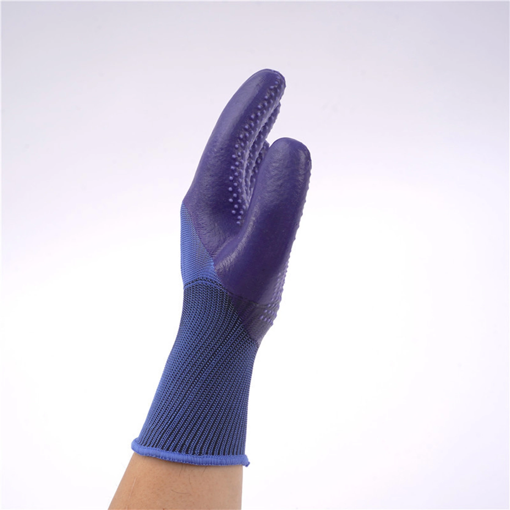 Custom Made Anti-Slip Protective Full Dipping PVC Coated Working Gloves General Purpose Work Safety Gloves with PVC Dots