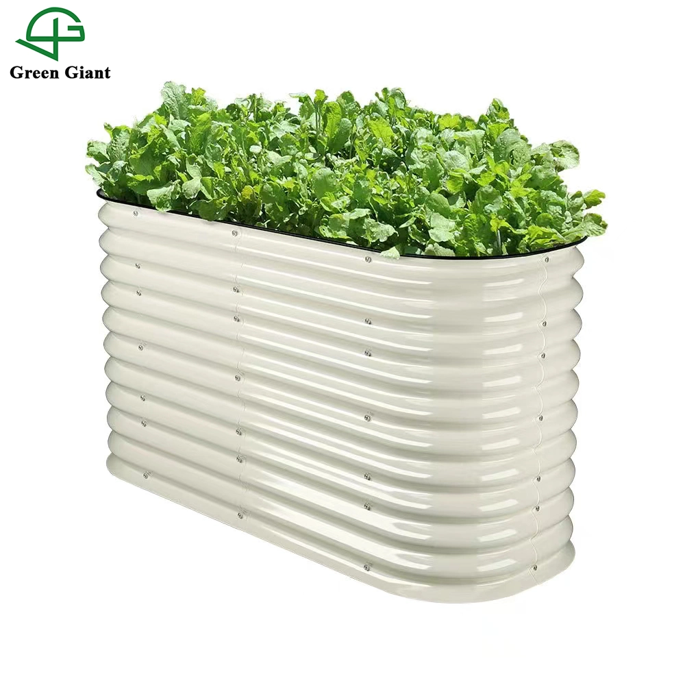 32"Tall 5&prime; *2&prime; Raised Garden Bed Outdoor Garden Box Galvanized Planter Box Modular Corrugated Metal Raised Garden Bed Kit 4n1-32