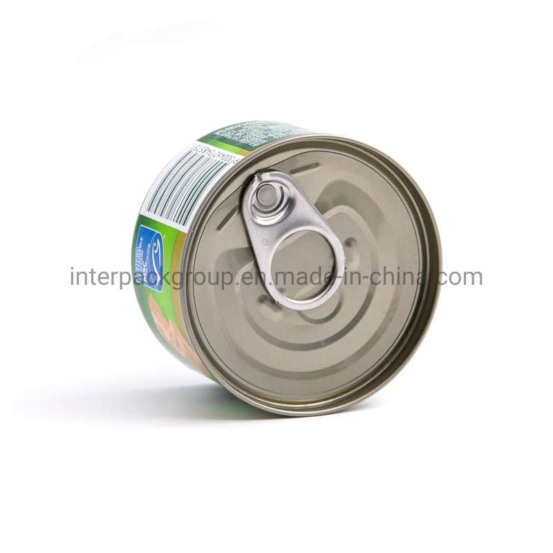 634#Custom Tuna Fish Round Seal Ring-Pull Tin Can Pet Can with Eoe Food Packaging