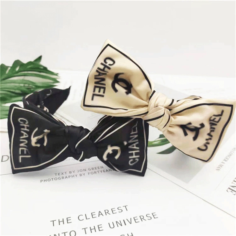 Luxury Printed Letter Fabric Headband Designer Square Headband Headwear for Girls Hair Accessories