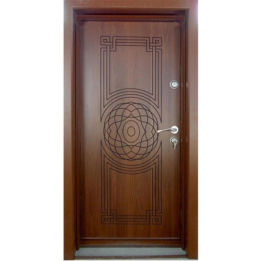 Prima Fatcory feu porte de bois de noyer/Flush porte d'entrée/noyau solide de la porte principale avant/ HDF MDF intérieur porte en bois