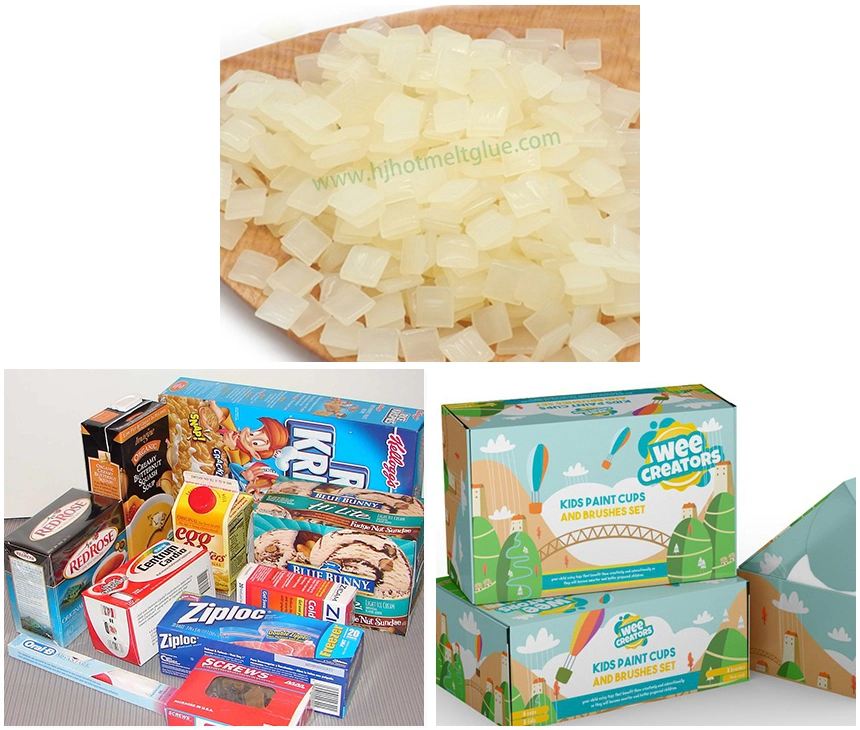 Yellowish EVA Hot Melt Adhesive Carton Sealing Glue for Coated Boxes Packaging with Fast-Drying