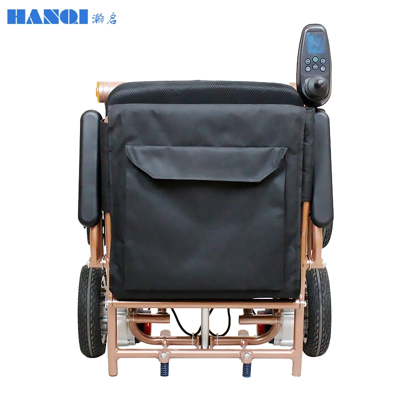 Hanqi Practical Lithium Battery Powered Ultri Light Portable Brushless Motor Power Electric Wheelchair