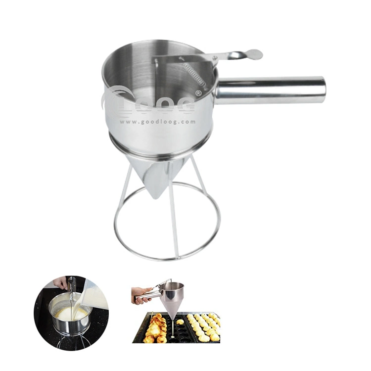 Entonnoir en acier inoxydable multifonction Octopus balles de poissons d'outils Outil d'entonnoir conique de pâte à crêpes distributeur cafetière avec des ustensiles de cuisson pour la fabrication de desserts en rack