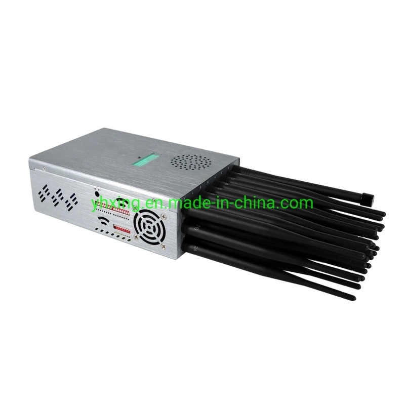 Últimas 24 canales Portátil bloqueador de la señal de teléfono móvil GSM CDMA 2G 3G 4G 5g el GPS L1- L5 WiFi Lojack VHF UHF 315 433 868 con cubierta de nylon Jammer señal