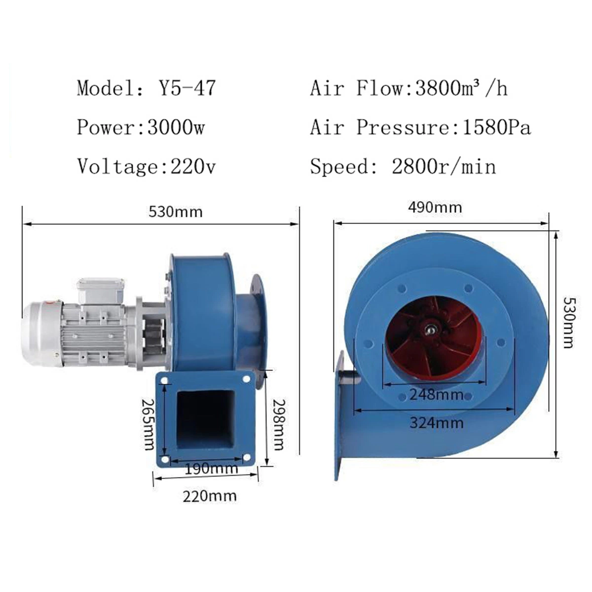 140mm SL-F140c-Ec-00 Ec/AC Single Inlet Blower