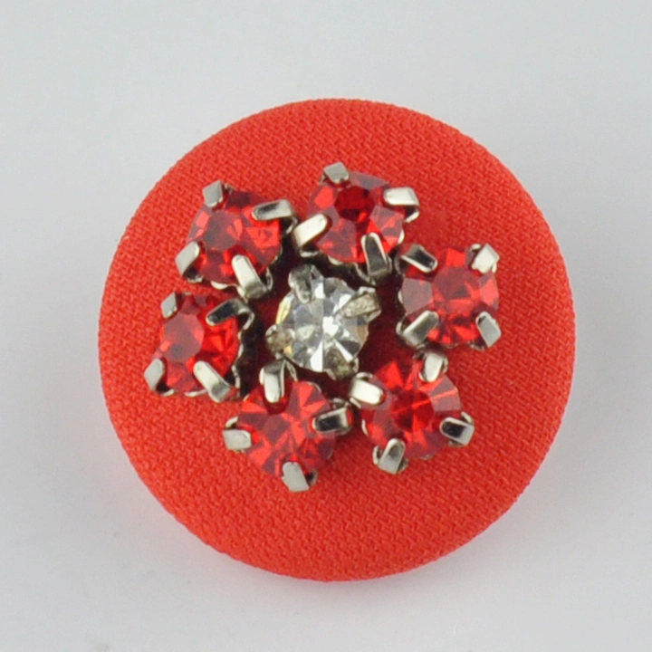 Red Beaded Cloth Button Fashion Accessories for Garment