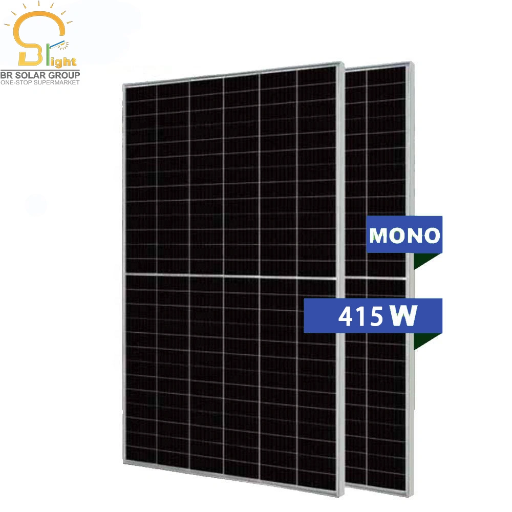 BR Panel Solar 200W 350W 400 Watts 550W todo Negro Mejor potencia mayorista de películas delgadas Media celda Paneles 550W sistema